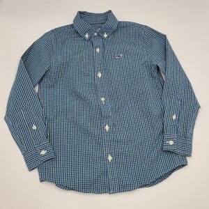 Vineyard Vines boys' blue plaid button down shirt size 6